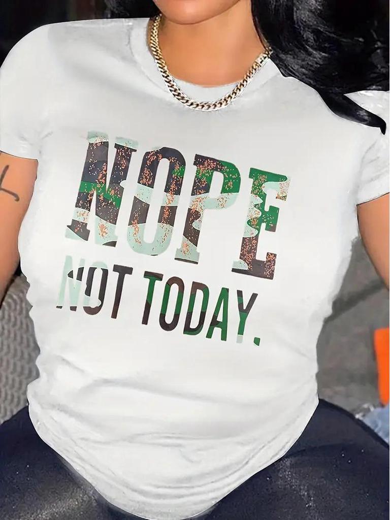 Women's Sweet Print Letter Short Sleeve Tops - New Arrival