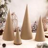 16 Pcs Christmas Paper Mache Cone Open Bottom Cardboard Craft Cones Cardboard Tree Cones Christmas Tree Gnome Ornament