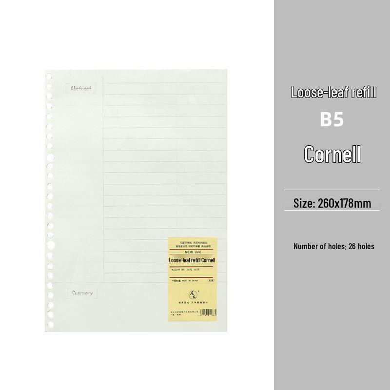 Smooth Loose-Leaf Notebook with Removable Pages for Postgraduate Exams