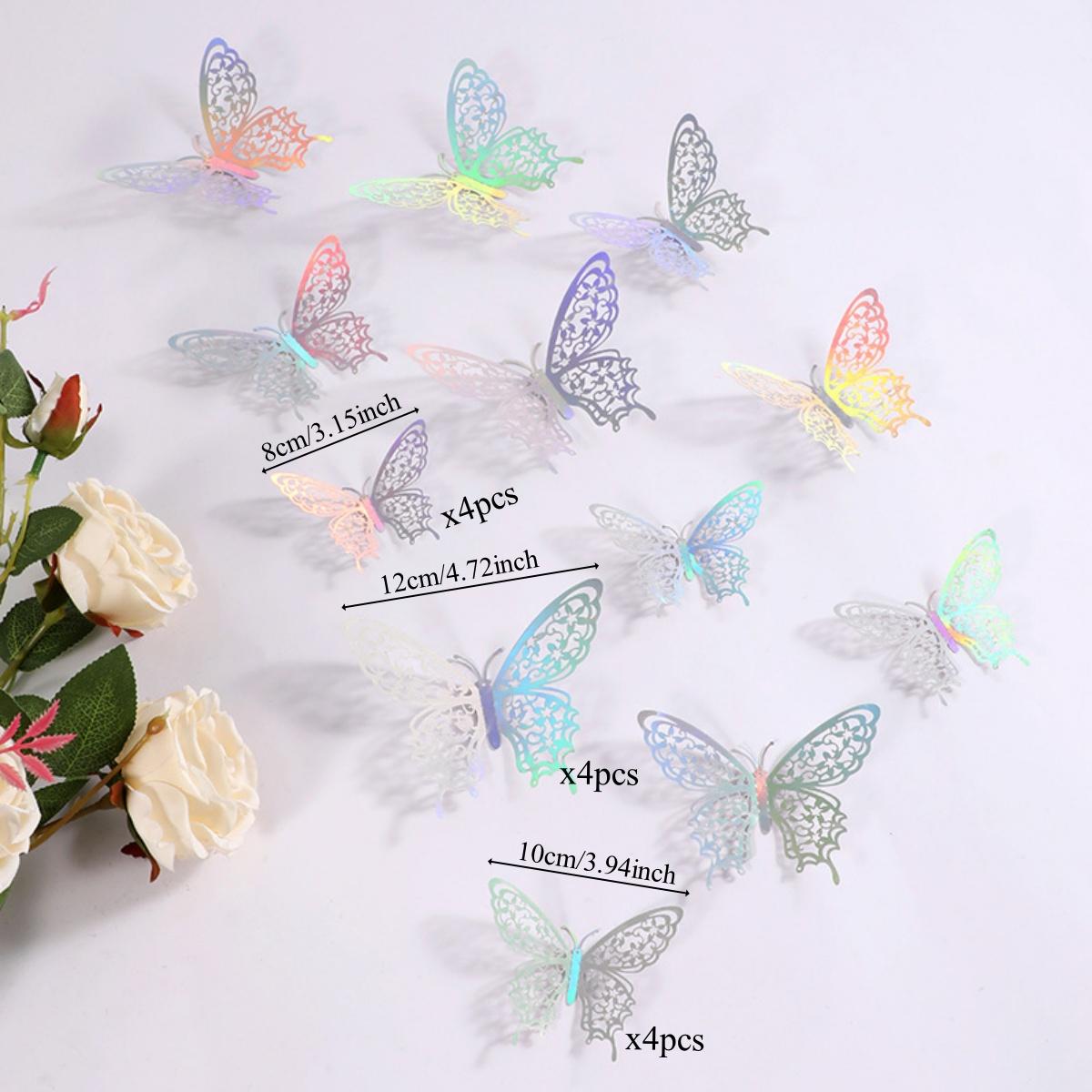 

48pcs 3D Butterfly Wall Decor 11 Styles 3 Sizes,Butterfly Decorations for Butterfly Birthday Party Cake Room Decorations 12PCS