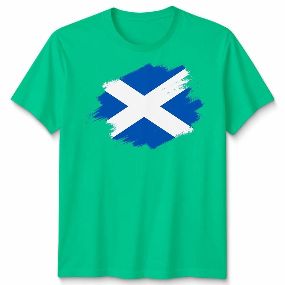 Scotland Flag Slash Unisex T Shirt Scottish Football Rugby Fans Gift Idea S