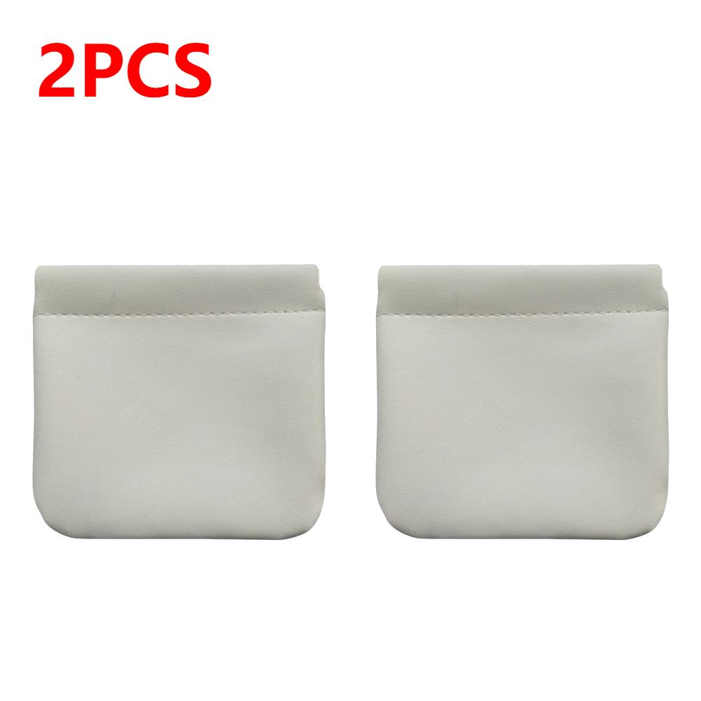 PU Leather Cosmetic Pouch Jewelry Storage Bag Self-Closing Portable Travel Bag Versatile Headphones Keys Storage Organizer Purse