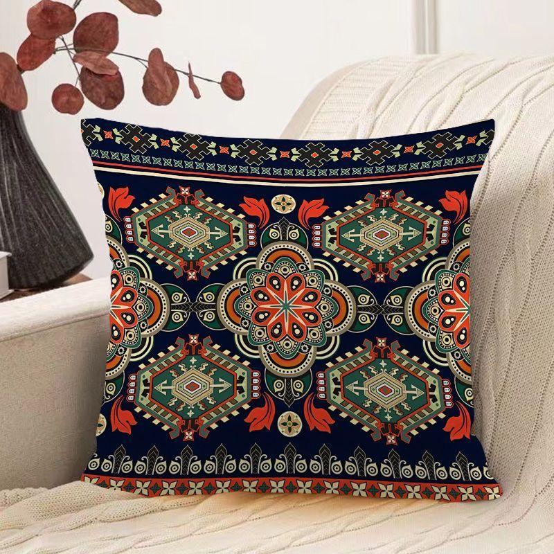 Bohemian Ethnic Style Pillow Colorful Retro Geometric Print Pillow Famous Hotel Inn Sofa Square Pillow