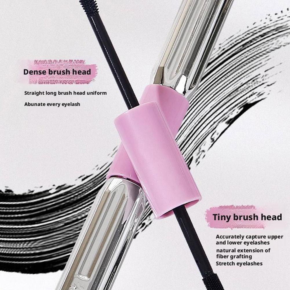 Dobbeltsidig Mascara Vanntett Lang Krøll Tykk Ikke Mascara Smudgefri Øyenvippe E7G0