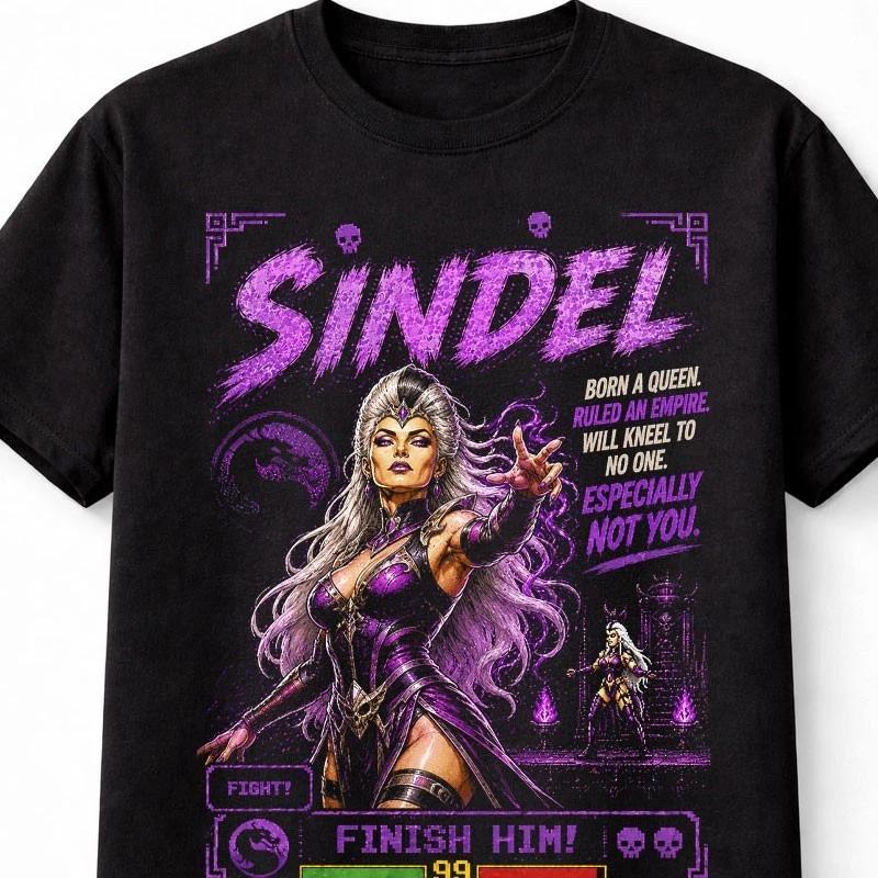 Sindel Mortal Kombat Retro Arcade Fighter Unisex TShirt S