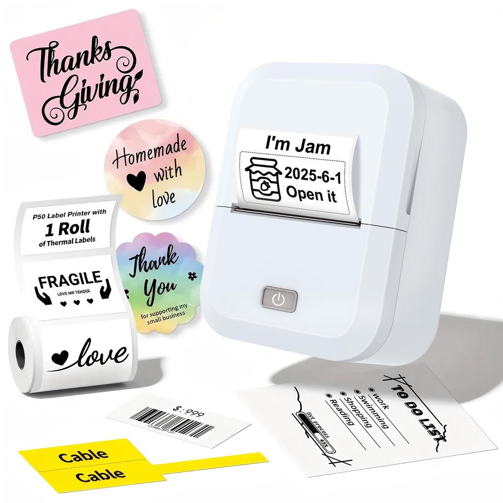 X2 Dual-Mode Inkless Thermal Label Printer for Computer & Mobile, Bluetooth QR Code Capable