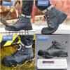 New Rotating Buttons Work Boots Men Steel Toe Shoes Safety Boots Puncture-Proof Protective Shoes Waterproof Indestructible Shoes