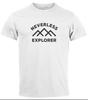 Men's T-Shirt Print Outdoor Shirt with Mountain Motif & Statement Print Fashion-