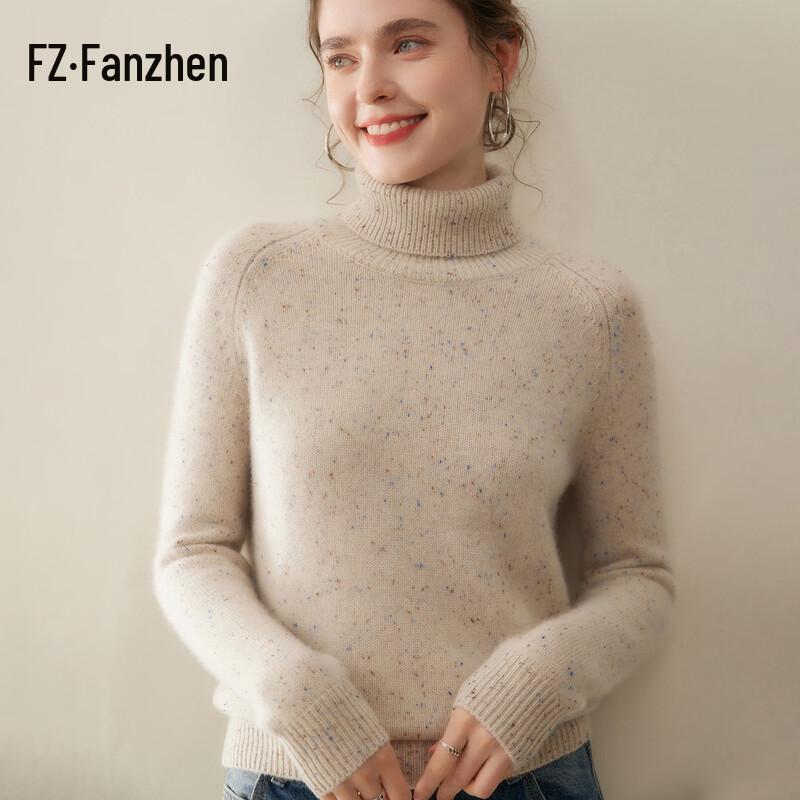 FanZhen Women's Winter Cashmere Turtleneck Sweater