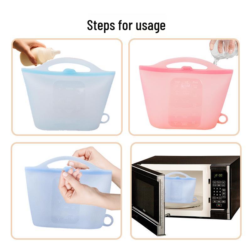 Silicone Microwave Steam Sterilization Bag for Baby Bottles, Pumps & Pacifiers