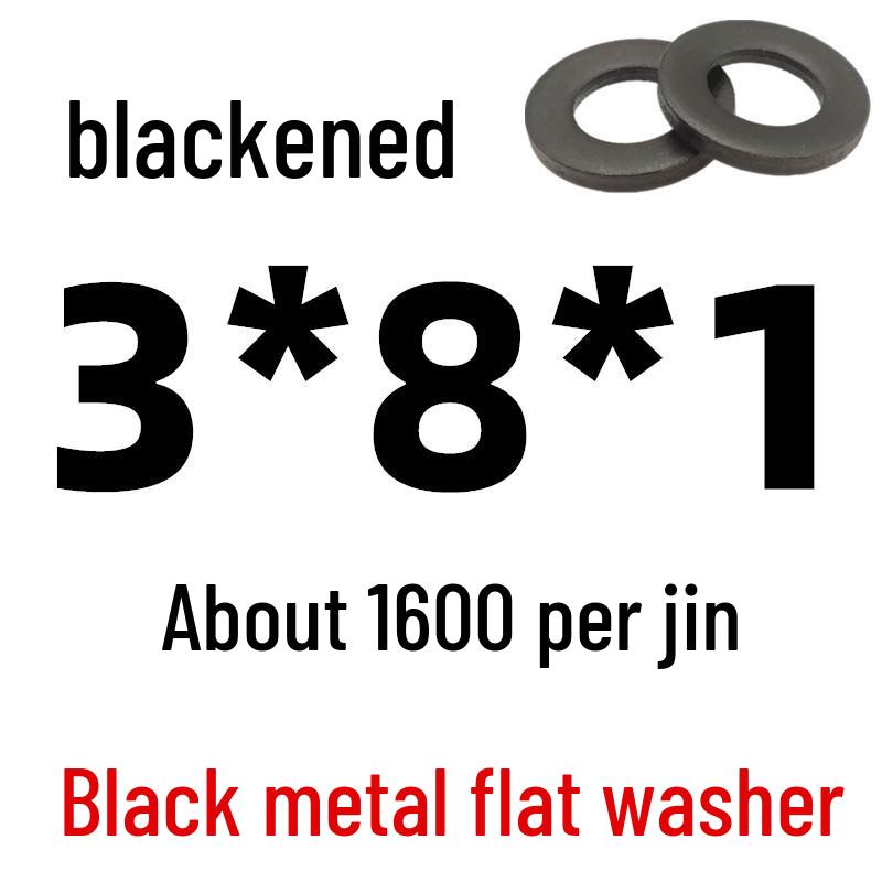 Thickened Black Iron Flat Washer for Screws, Non-standard Round Design