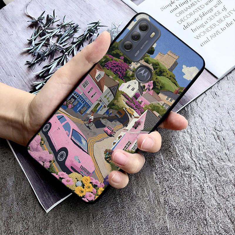 

Phone Case For Moto G85 G55 G05 G14 G75 G31 G50 G10 G20 G30 G60 G13 G32 G84 G54 G53 G72 G24 Power France Art Tree Sceneary Moto G72