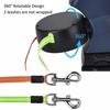 Double Retractable Dog Lead 360°No Tangle Retractable Pet Leash W/ LED
