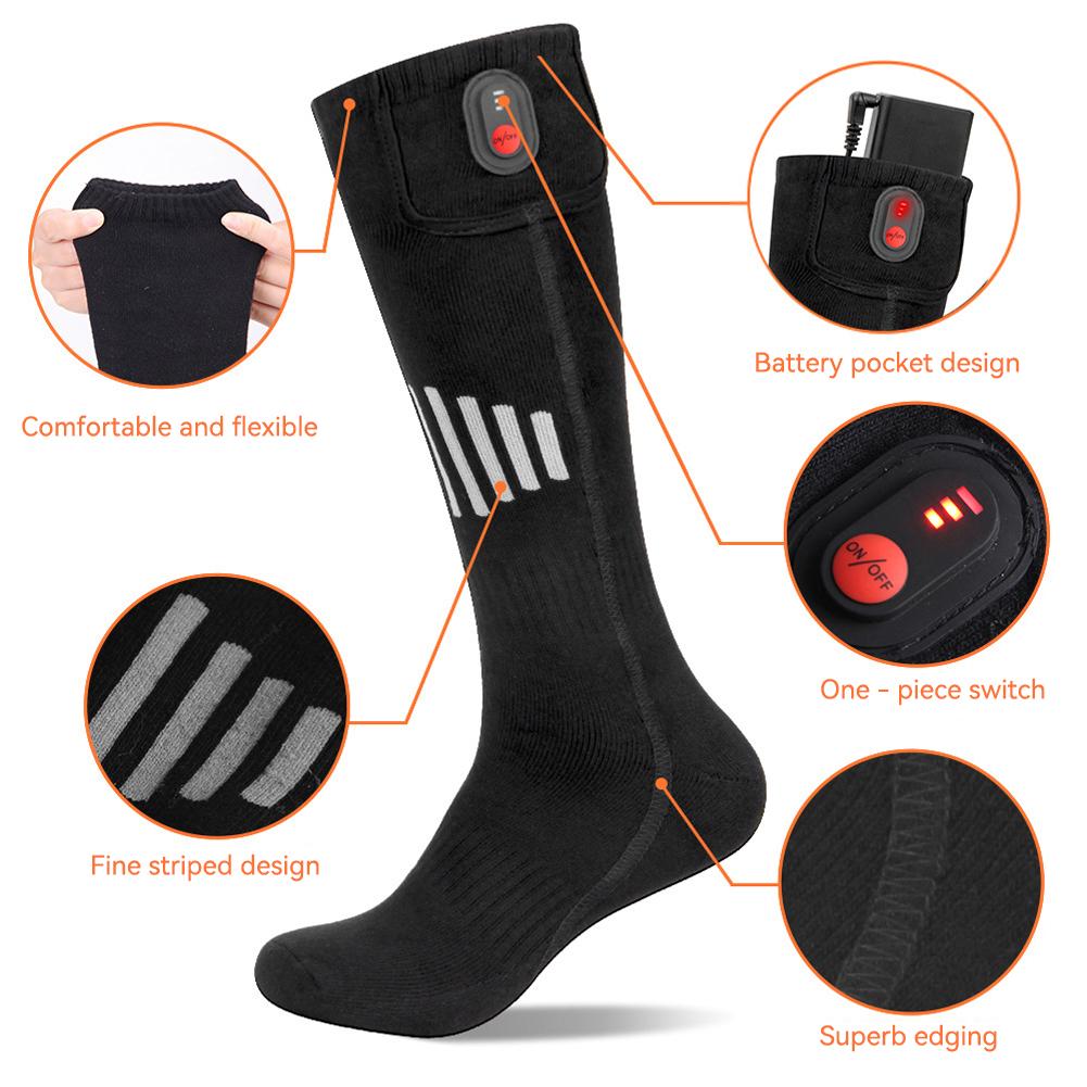 Winter Heated Socks Rechargeable Heating Socks for USB 5000mah Heated Socks Warmth Outdoor Heated Boots Snowmobile Winter Ski