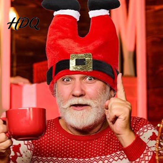 Christmas Party Hats for Adults Kids Elf Hat Soft Flannel Santa Cap with Pom Bell Colorful Themed Costumes Kids Stretchy Holiday Headwear,