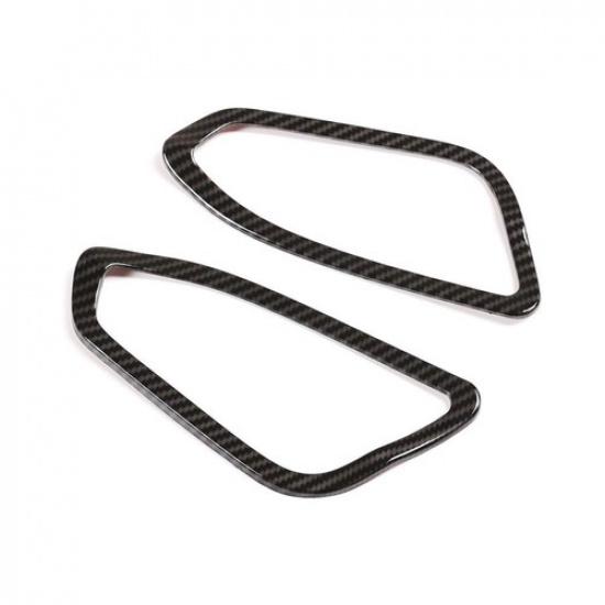 2×Carbon ABS Interior Door Handle Bowl Trim For BMW 1 2 Series F20 2012-19 2Door