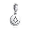 European 925 Silver Black Key Flower Pendant Fit Original Diy Bead Charm Armbånd Halskjede Trinket Smykker 925 Silver