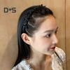 2Pcs Women Headband with Clips Double Layer Design Anti-slip Hairband Bang Braided Hair Hoop Hair Accessories