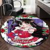 1pc Anime Christmas Round Carpet  Office Chair Mat, NonSlip Rug for Home Decor, Living Room, Bedroom