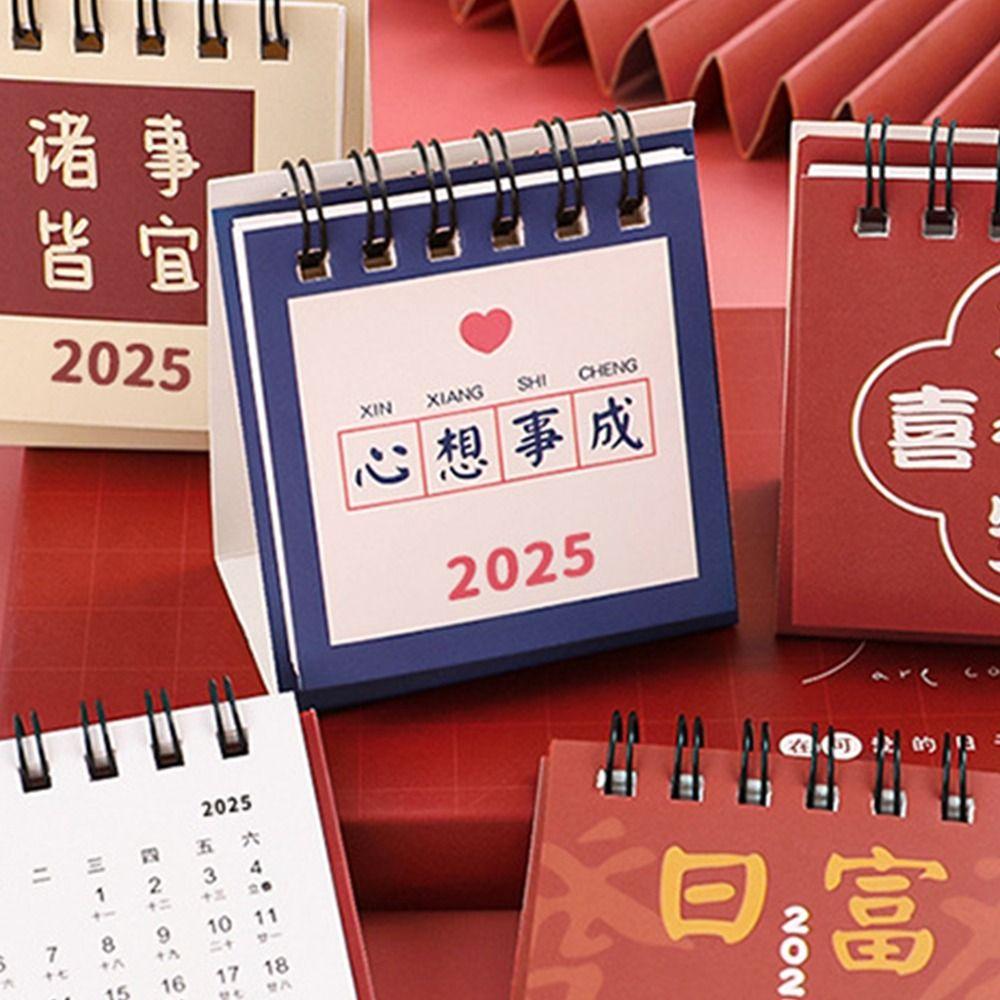 18-Month 2024-2025 Calendar Creative Standing Flip Calendar Agenda Monthly Planner  Desk Decoration
