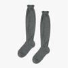 FRILL SEE-THROUGH KNEE SOCKS_GREY