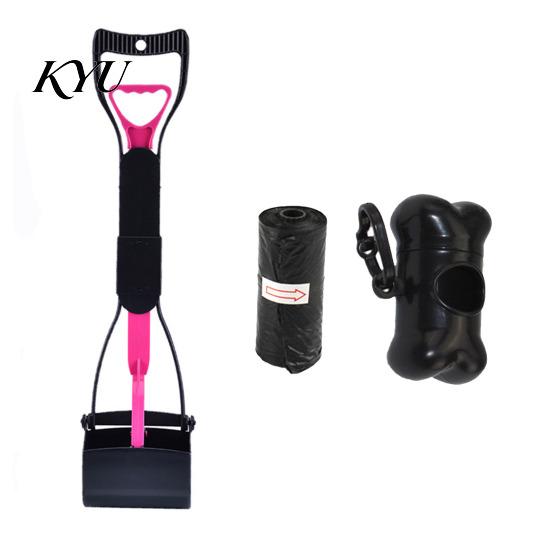 Foldable Waste Scooper for Dogs Dog Pooper Scooper, Portable Pet Cleanup Tool with 20 Bags, Backyard Remover Carry Case, Yard, Lawn, Outdoor