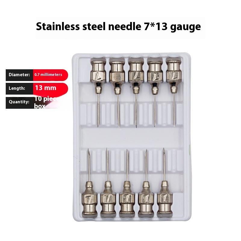 1 Set 20-50 ml Veteriner Alet Şırınga Aşı Enjeksiyonu Ayarlanabilir Doz 304 Paslanmaz Çelik İğne Ucu Dağıtıcı Hayvancılık Kümes Hayvanları