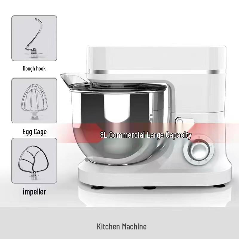 8L Multifunctional Kitchen Machine: Dough Mixer & Egg Beater for Home Use
