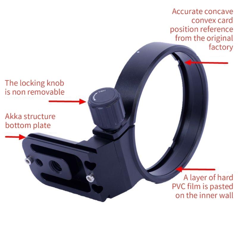 Metalowy Statyw Montażowy Kołnierz Obiektywu Otwory 1/4 cala 3/8 cala dla S740 70-400mm Sprzęt Fotograficzny dla Entuzjastów Fotografii