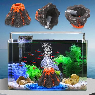 Durable Fish Tank Resin Volcano Shape Air Bubble Stone Oxygen Pump Ornament Decorations