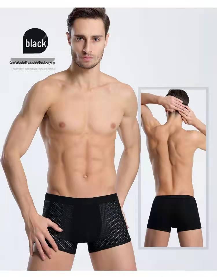 

Мужские летние сетчатые боксеры-брифы из ледяного шелка 4XL