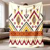 2026 Latest Flannel Blanket Open Modern Geometric Throw Blanket Soft Flannel Sofa Cover & Bedspread AllSeason Indoor Outdoor Decorative Blanket In Red