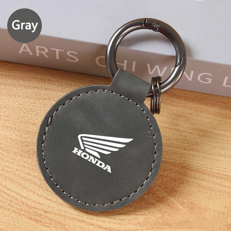 HOPDJ1 Motorcycle Keychain Leather Keyring Pendant For Honda CB400 CB650 FCBF CBR25ORR CRF SH3O0 NC75O Pilot Jazz HRV Accessories