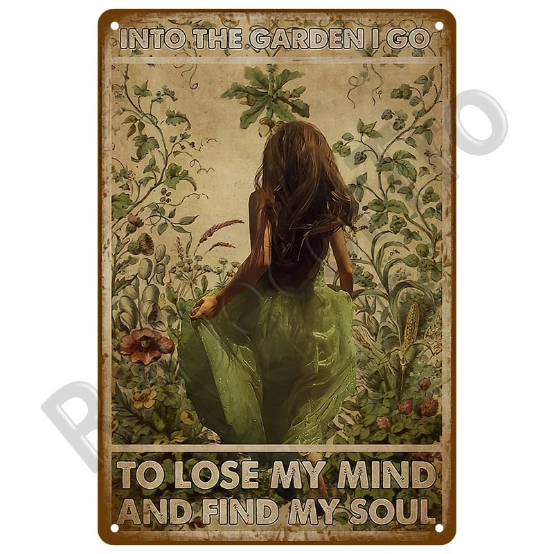 Metal Sign Wall Decor For Cafe Home Garden Farm Beach Hut Outdoor Vintage Tin Sign Flowers Birds Car Metal Plaque Welcome Poster