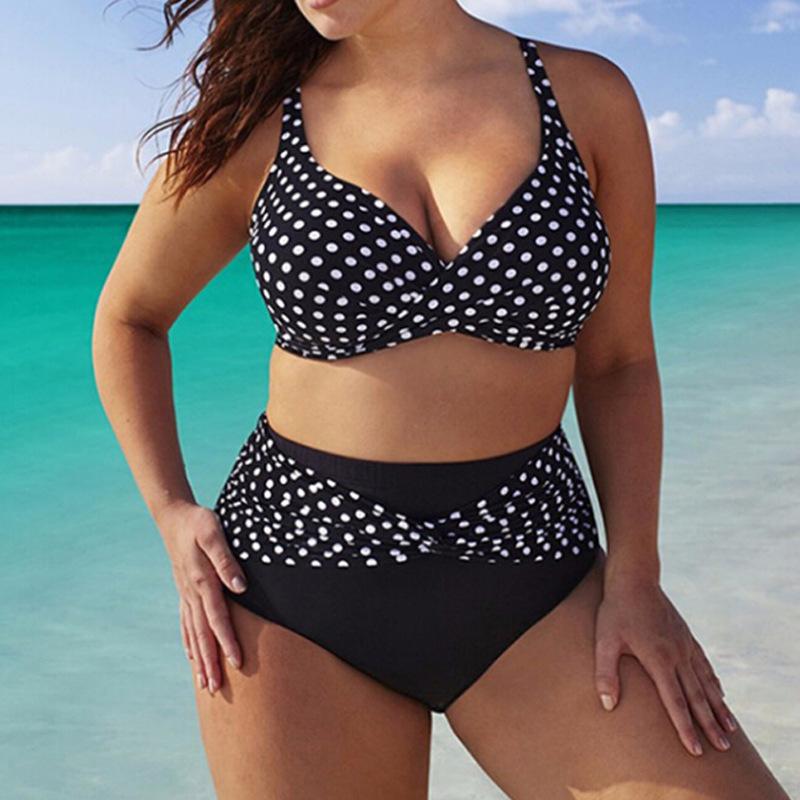 Traje de baño Bikini de lunares para mujer talla S Plus