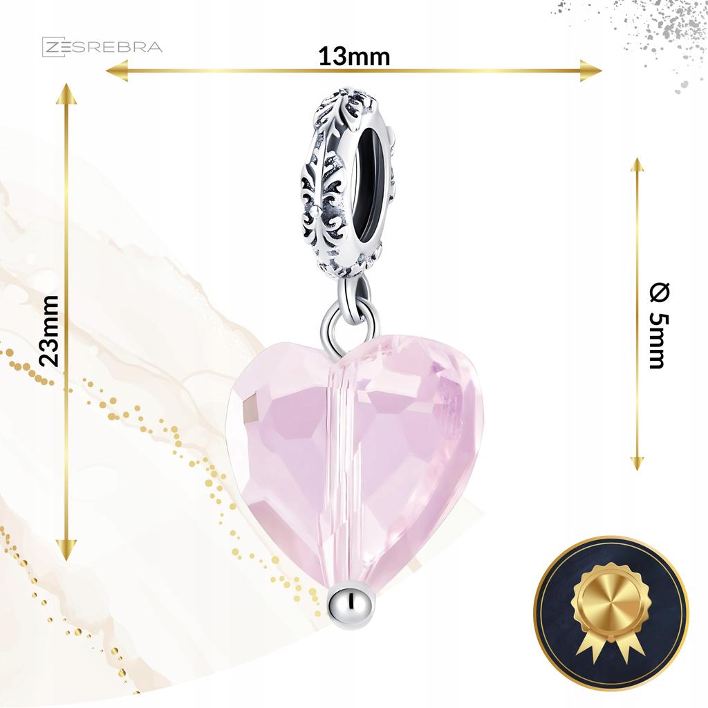 Heart Charms 925 Beads Pendant Heart Hanging