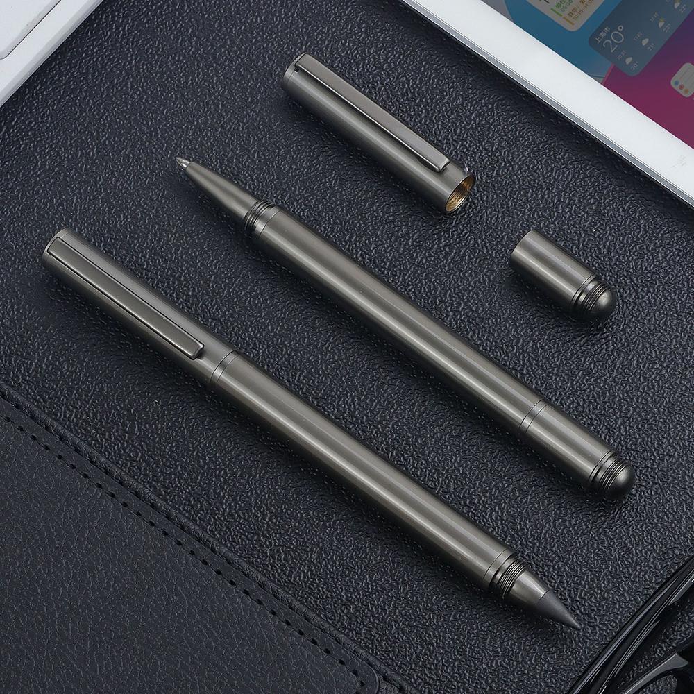 2 In1 0.5mm Ballpoint Pen Metal Gel Ink Pens Smooth Writing Signature Pen/Eternal Pencils No Ink Infinity Pencil Stationery