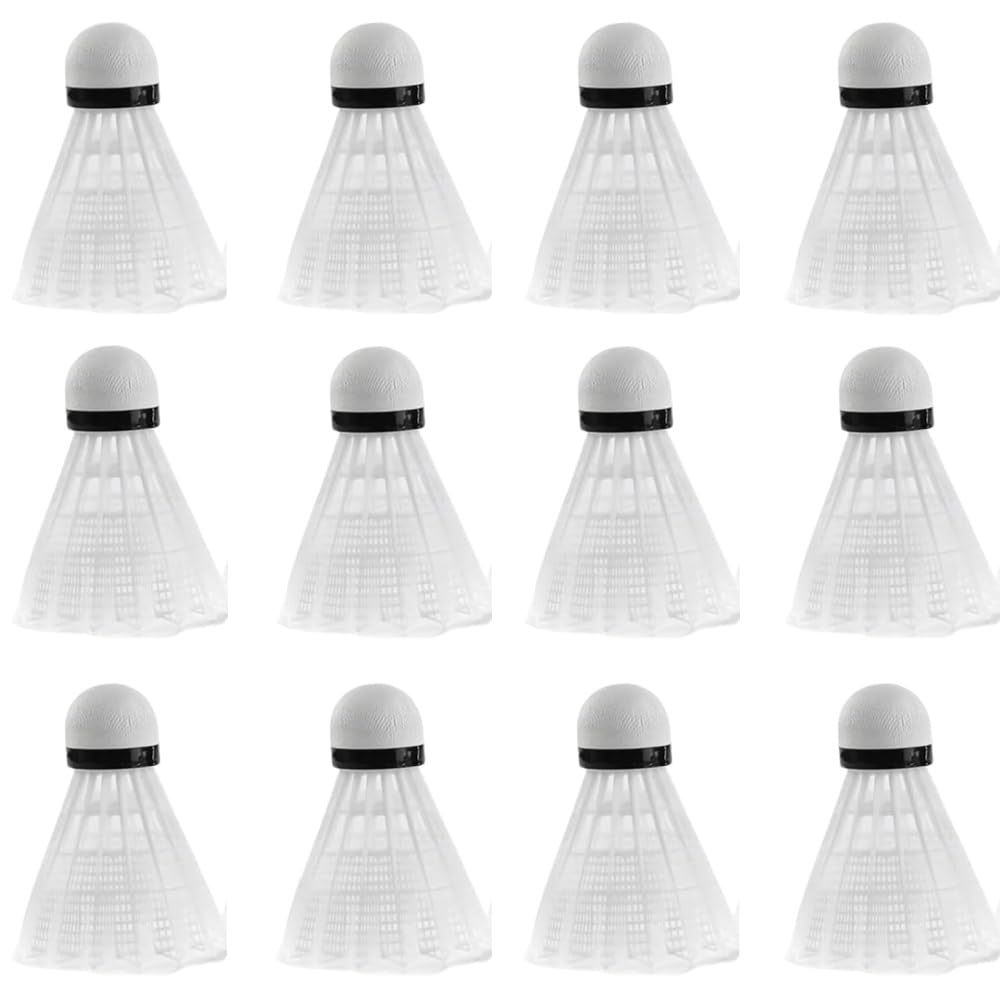 

Loopunk Badminton Pack of Nylon Badminton Shuttlecocks for and Plastic Shuttlecocks for Indoor and Outdoor Sports Ideal for Beginners Shuttlecocks,
