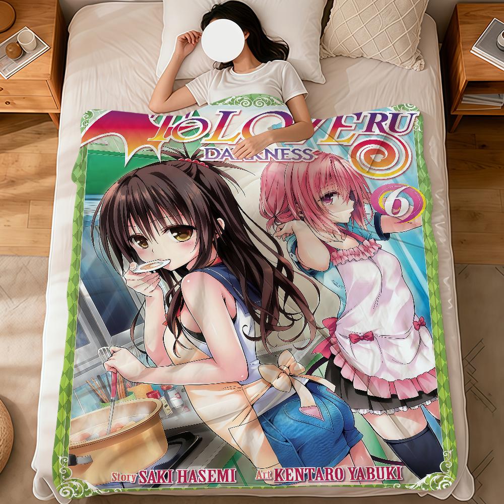 anime cute girl Momo Velia d-Deviluke to love ru soft warm plush blanket dormitory sofa living room hogar bedroom gift nap home