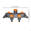 4 Outlet Hose Splitter Individual Water Diverter Easy to Install Garden for Yard,