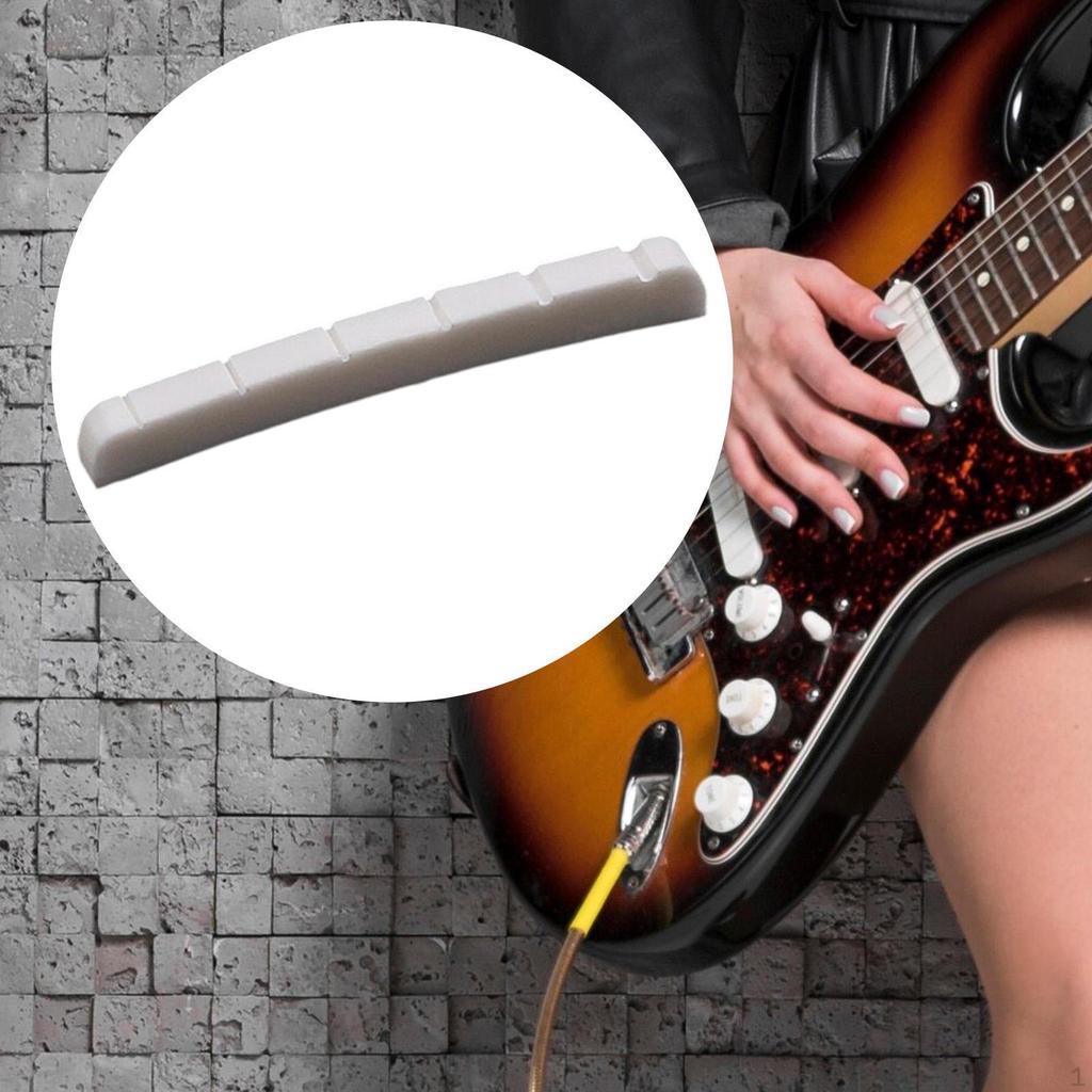 Electric Guitar Bone Nut Artificial Easy to Install Maintenance Precision Luthier Tool