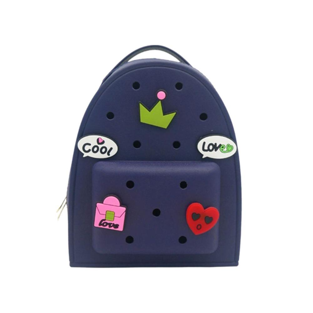 Zippered Kids Schoolbags Adjustable Straps Kindergarten Knapsack Silicone Backpack  Student