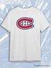T-shirt Blanc Manches Courtes Col Rond TeeSensation avec Logo Hockey CH des Canadiens de Montréal