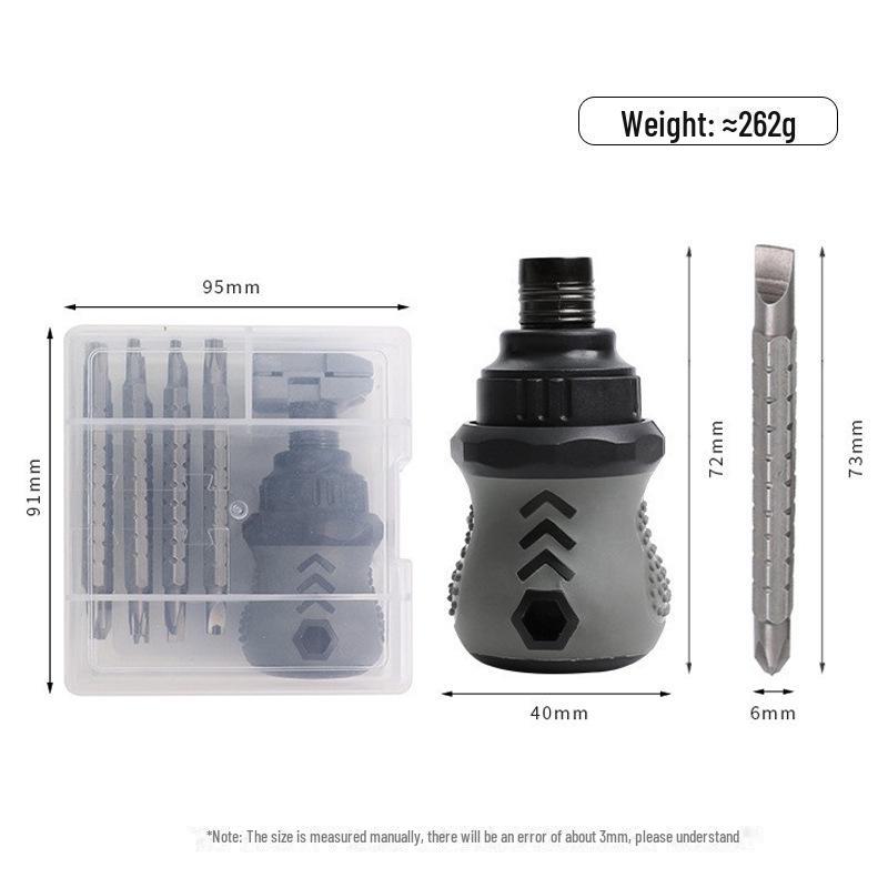 Víceúčelová teleskopická ráčnová sada šroubováků s německými a japonskými multifunkčními bity