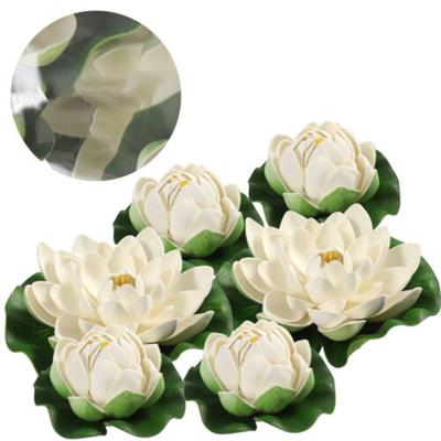 6 STK Flytende planter Vannlilje Kunstig Lotusblomst Bladdam Hagedekor 