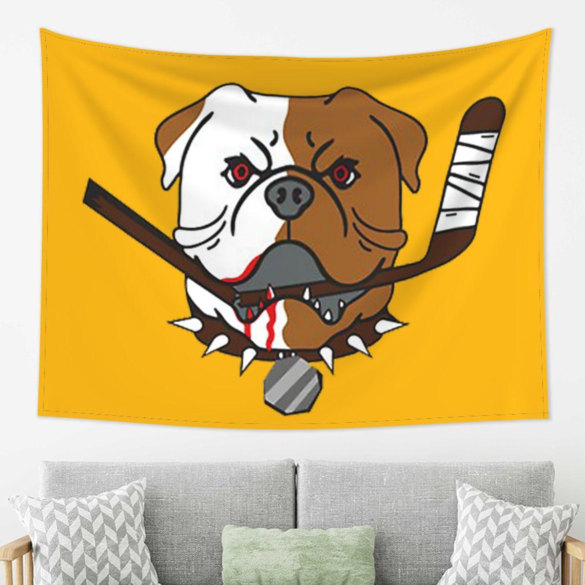 

SHORESY Sudbury Bulldogs Logo Tapestry Decor Art Aesthetic Tapestries for Living Room Bedroom Home Wall Cloth Wall Hanging 74x94cm(29x37in)
