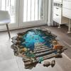 3D Wall Breaking Wall Stickers Living Room Wall Decor Boys Children'S Room Underwater World Wall Stickers