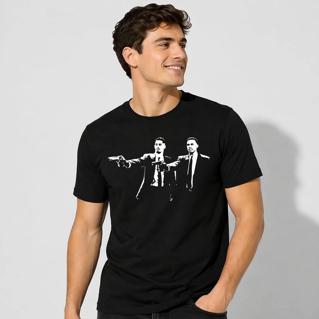 William Saliba & Gabriel Magalhães Pulp Fiction Stil T-Shirt | Arsenal England