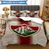 3PCS Soccer Club Emblem Design Printed Soft Bedding Set,Including 1pc Duvet Cover And 2pcs Pillowcases Perfect for Bedroom, Dormitory, Fan Gift