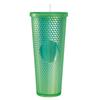 Bonita taza con pajita, taza fría de pared doble aislada de 24 oz con tapa y pajita, taza que acompaña a la película, taza con forma de diamante